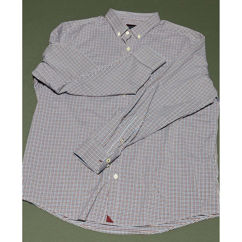 UNTUCKit Men's Long Sleeve Blue Red Purple Plaid XXL Button Down Shirt